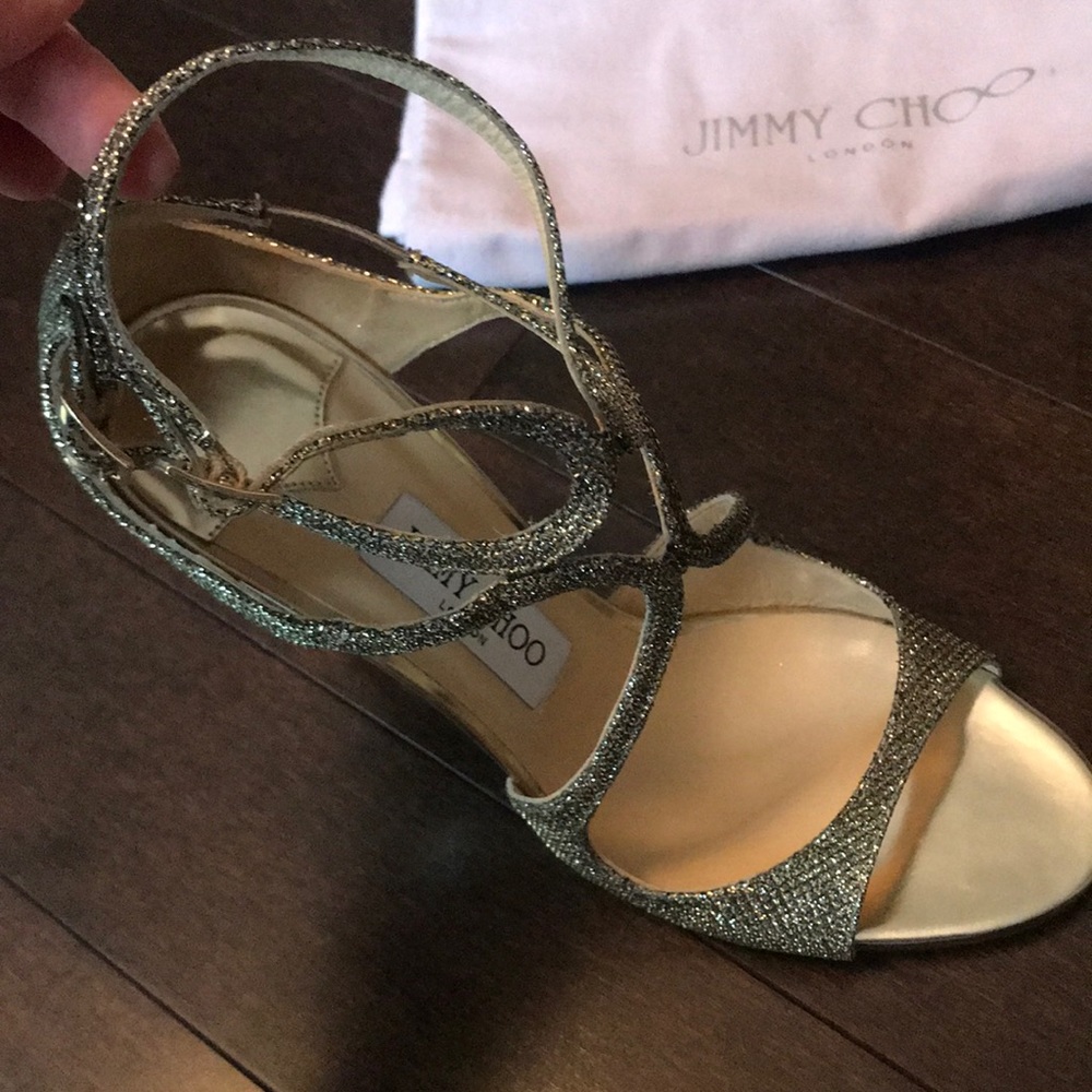 Jimmy Choo ‘Lang’ Bronze Heels - Picture 4 of 7